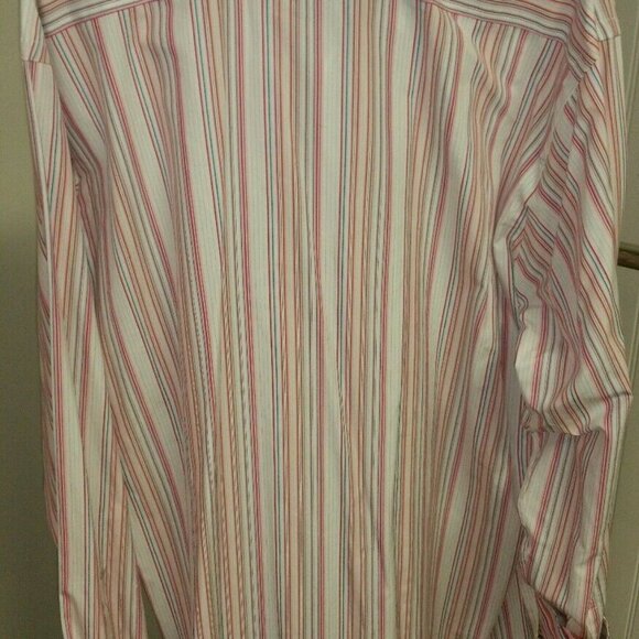 Thomas Dean Multi Color Pink Stripe Button-Front - Picture 4 of 4